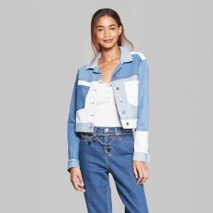 Boxy Denim Patchwork Jacket